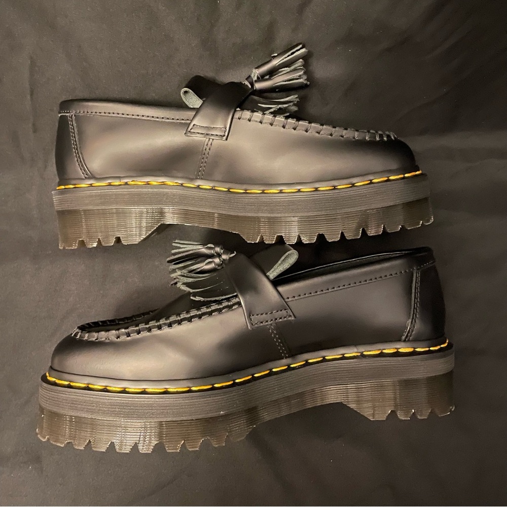 Dr. Martens Adrian Leather Platform Tassel Loafers - Picture 3 of 8
